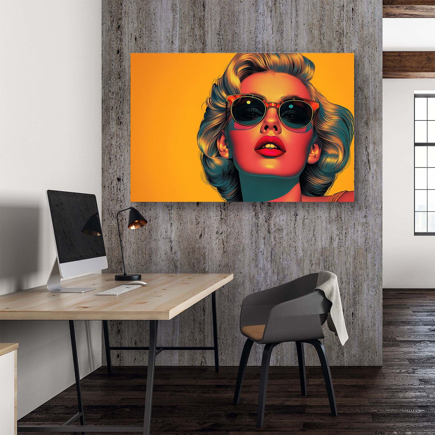 Blonde with Red Shades #047