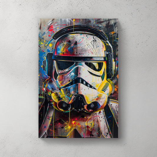 Storm Trooper Punk #1079 Canvas Wall Art & Metal Prints