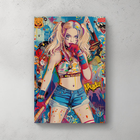 Harley Queen Pop #1088 Canvas Wall Art & Metal Prints