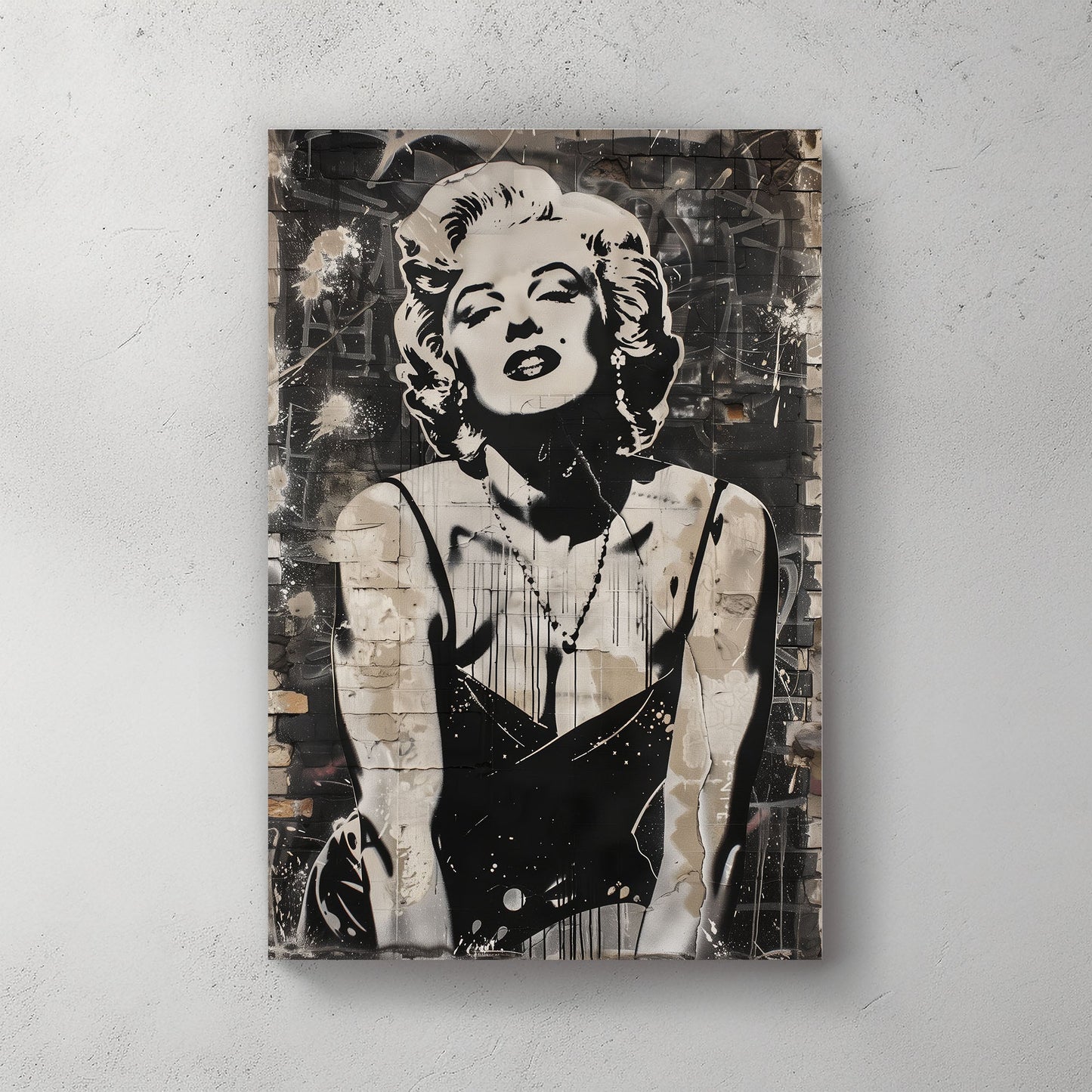 Marylin Pose #1109 Canvas Wall Art & Metal Prints