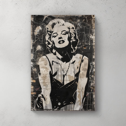 Marylin Pose #1109 Canvas Wall Art & Metal Prints