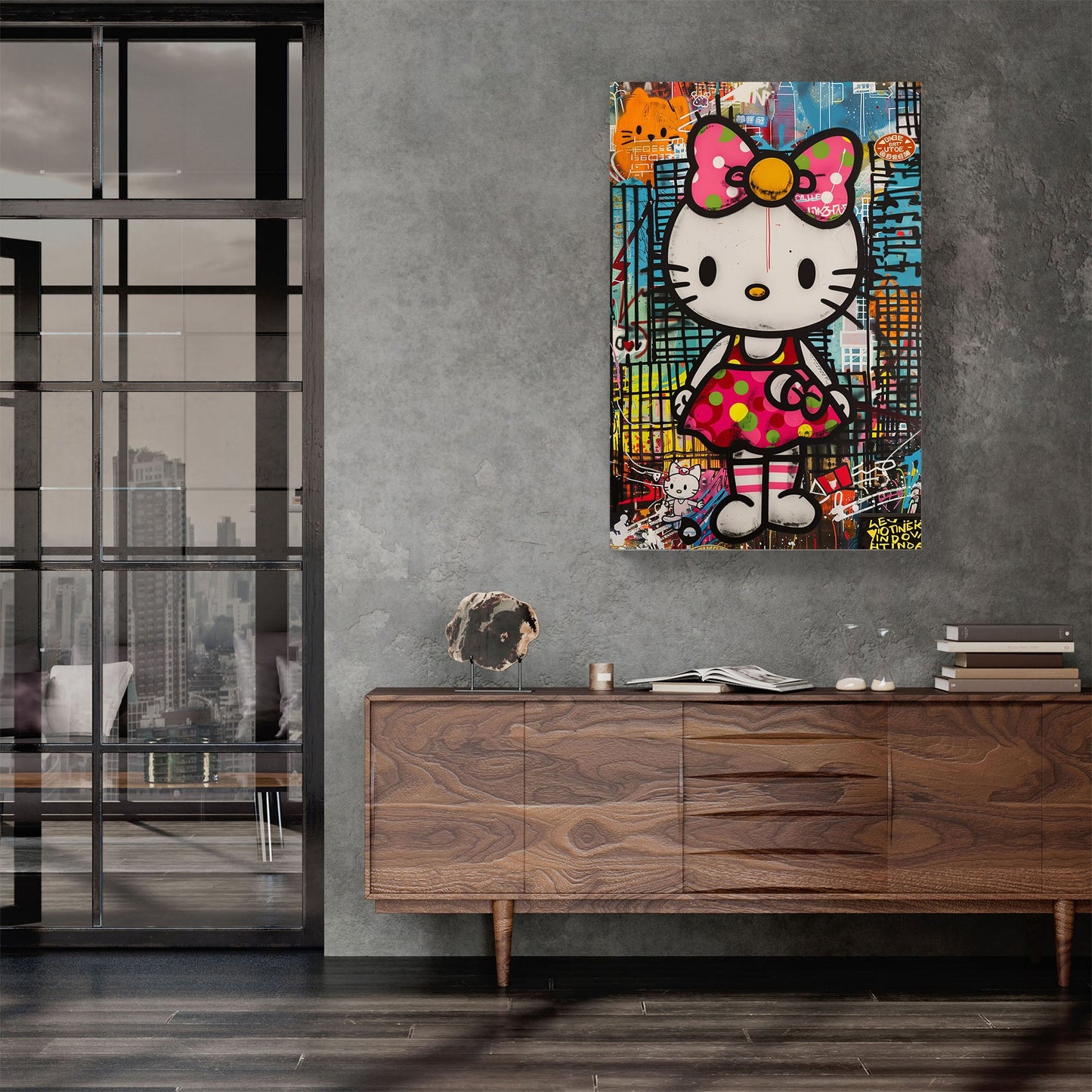 hello kitty wall art print