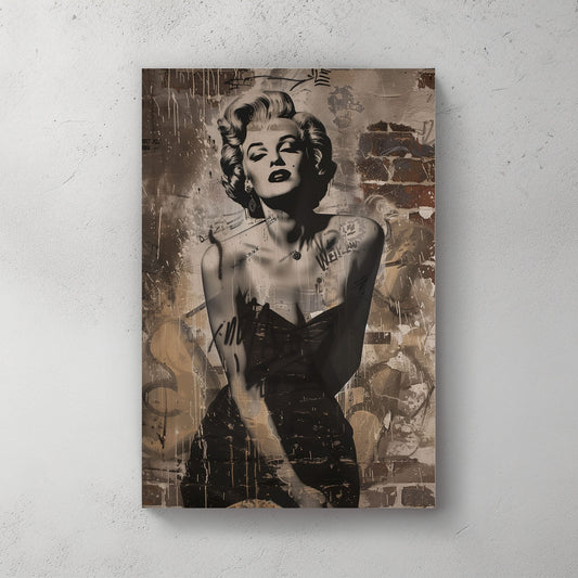 Marylin Graffiti #1114 Canvas Wall Art & Metal Prints
