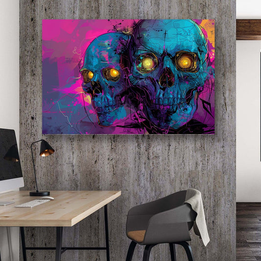 Bright Skullz #1150 Canvas Wall Art & Metal Prints