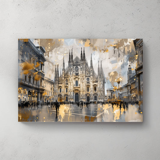 Milano in Gold #1165 Canvas Wall Art & Metal Prints