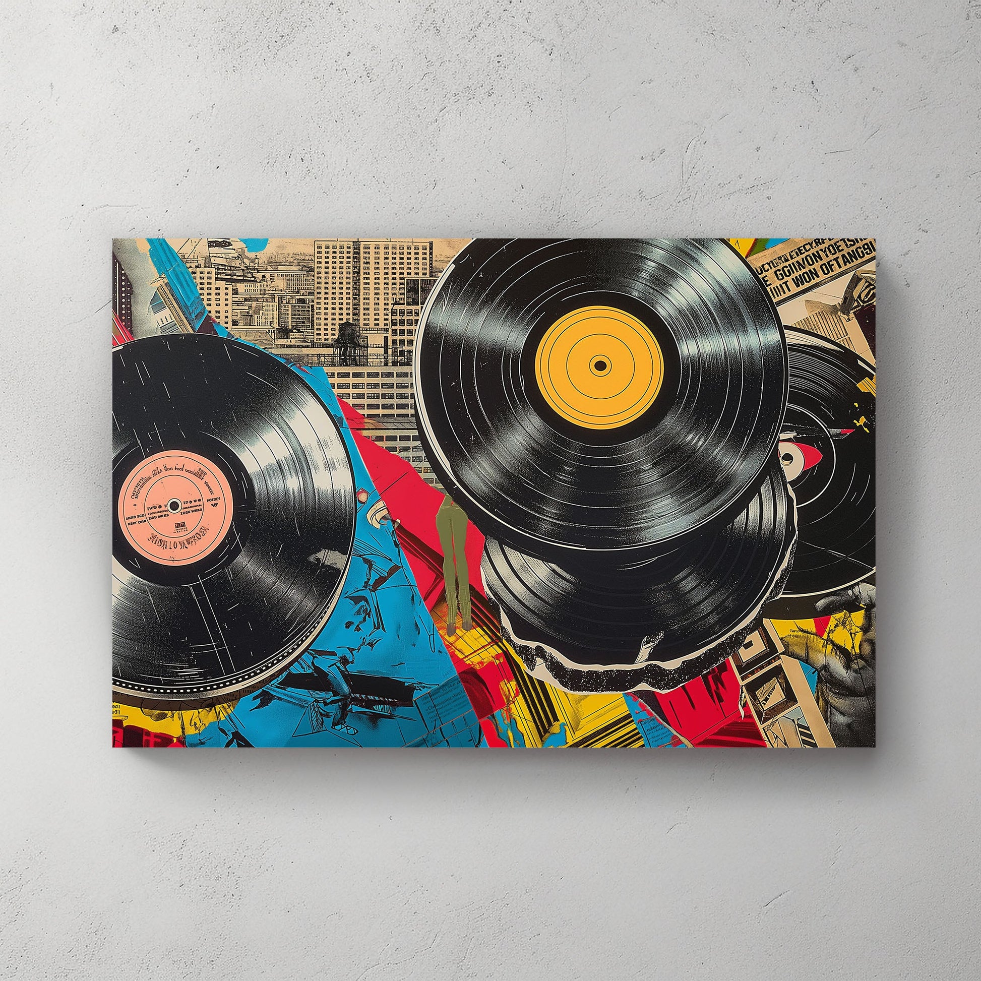 Old Vinyl #1213 Canvas Wall Art & Metal Prints