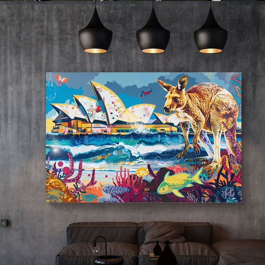Australia Waves #1216 Canvas Wall Art & Metal Prints