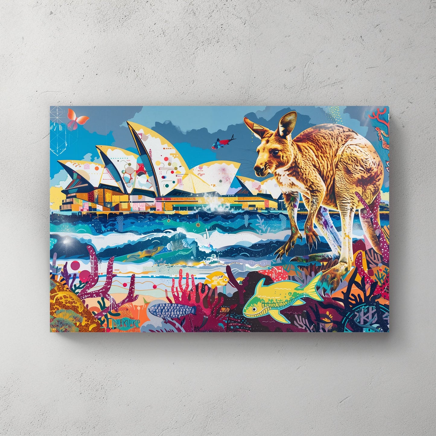 Australia Waves #1216 Canvas Wall Art & Metal Prints