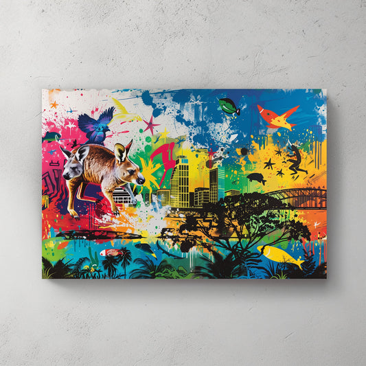 Kangaroos #1218 Canvas Wall Art & Metal Prints