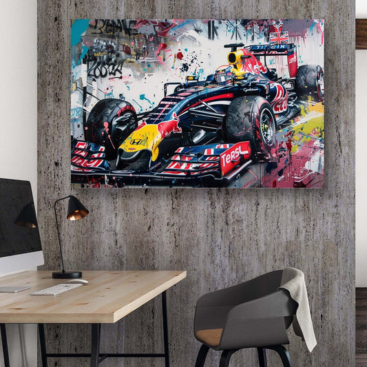 Red Bull Racing #1232 Canvas Wall Art & Metal Prints