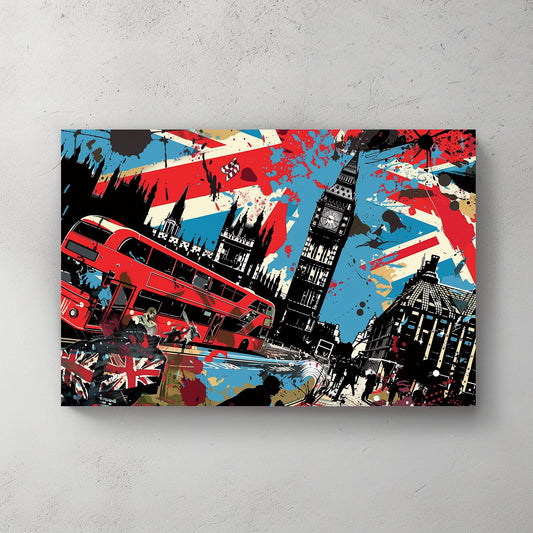 London England #1243 Canvas Wall Art & Metal Prints