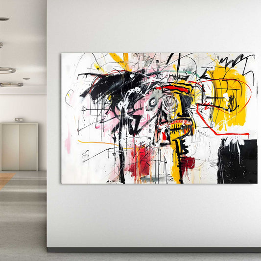 Basquiat Portrait #1356 Canvas Wall Art & Metal Prints