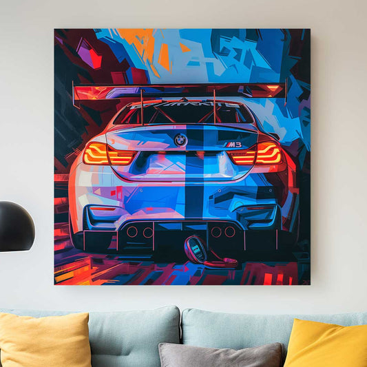BMW M3 #1292 Canvas Wall Art & Metal Prints