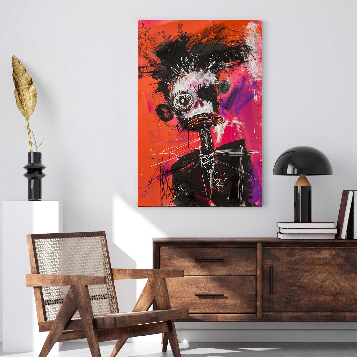 Black and White Suit #1329 Canvas Wall Art & Metal Prints