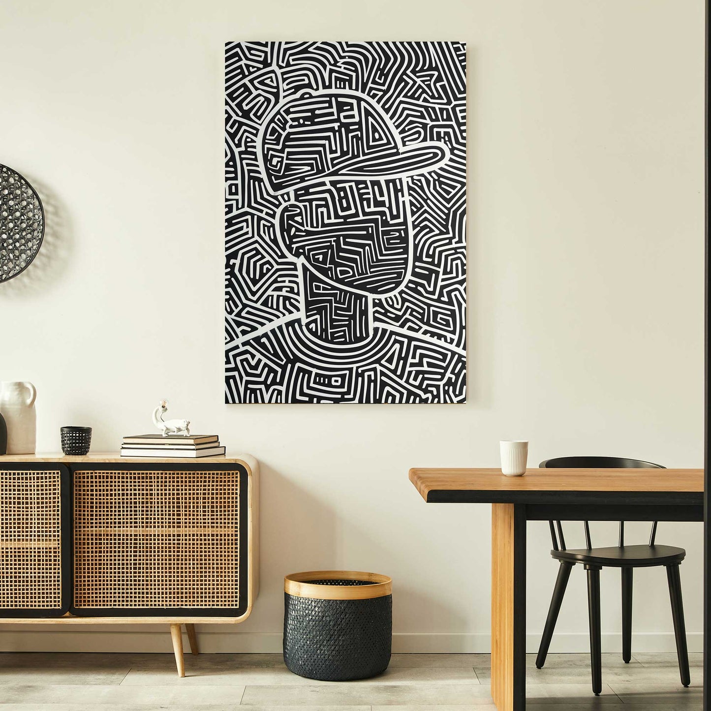 Black and White Hipset #1330 Canvas Wall Art & Metal Prints