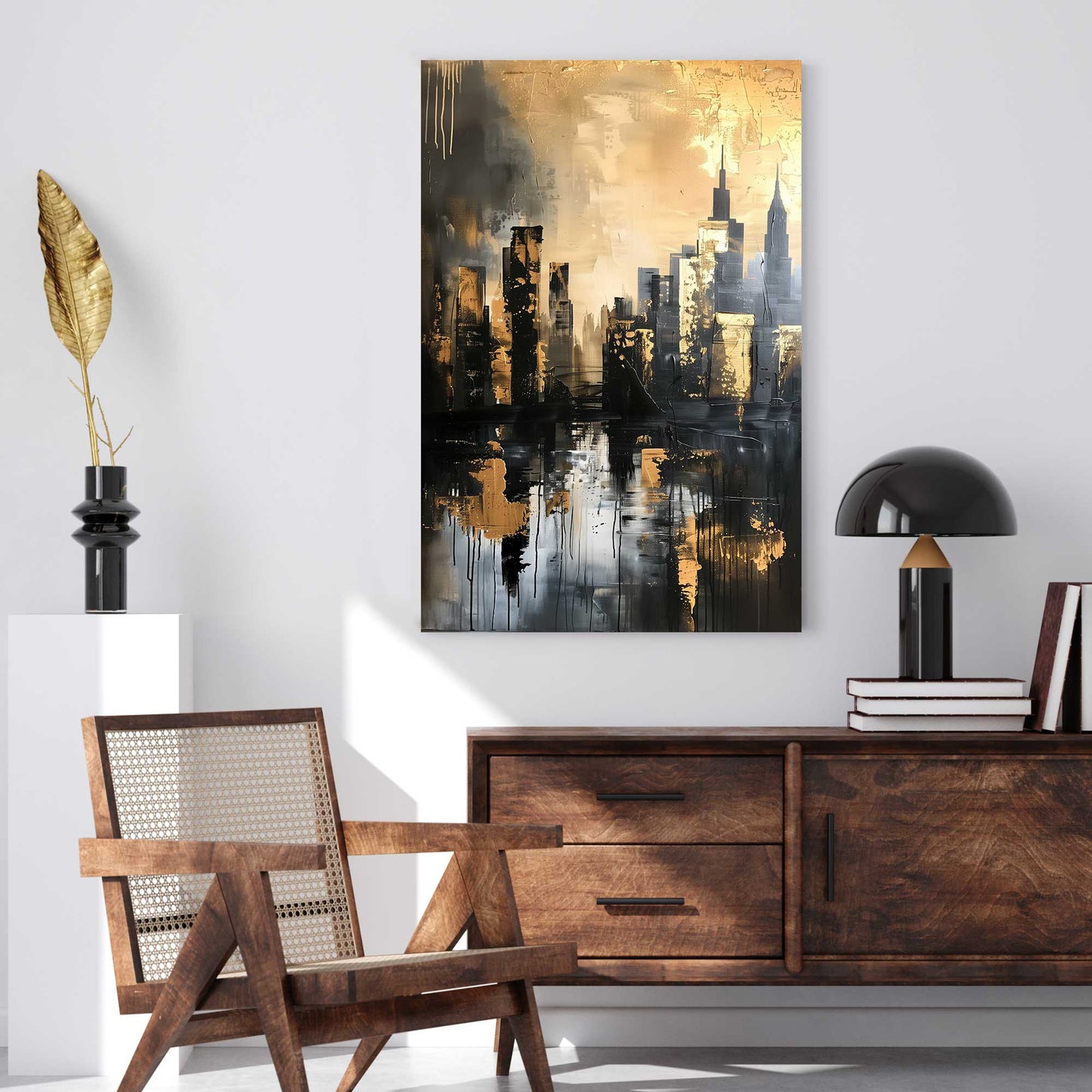 Golden City Views #1335 Canvas Wall Art & Metal Prints