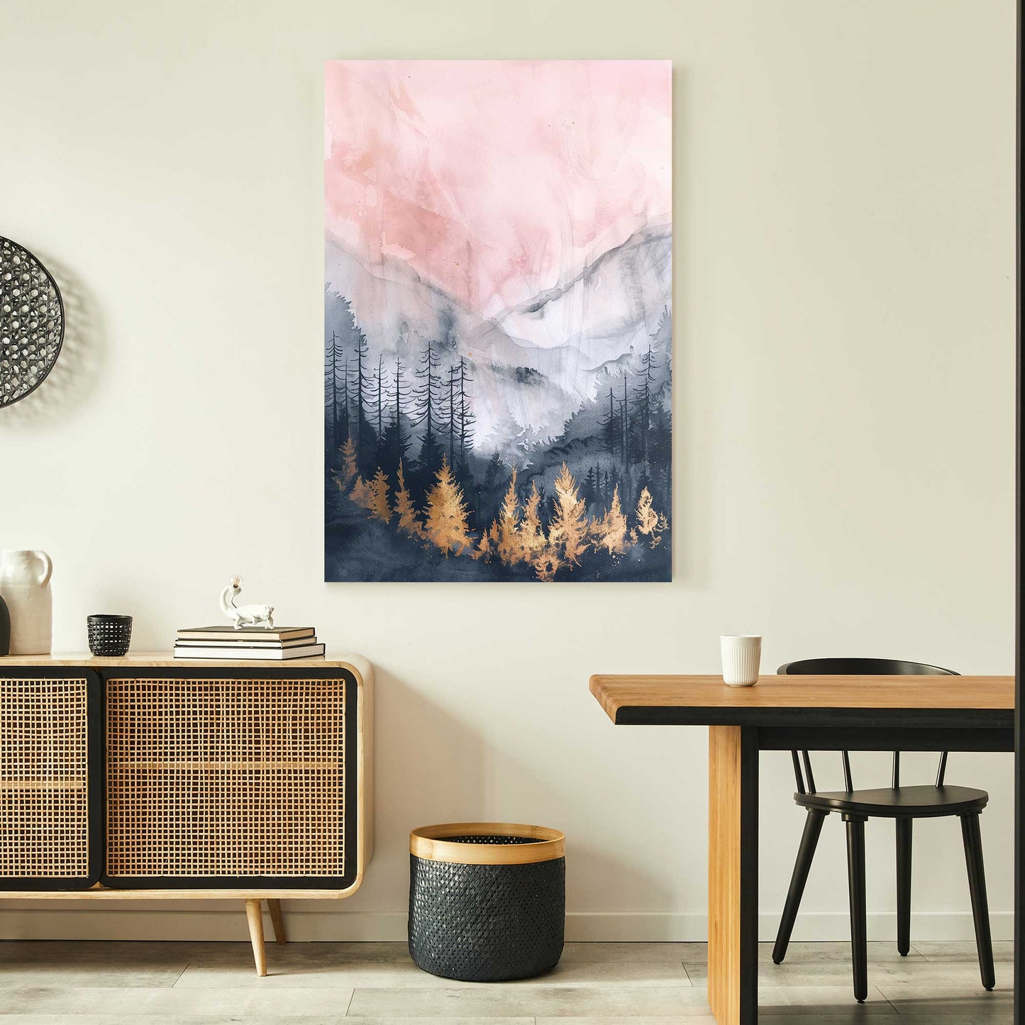 Golden Pines #1341 Canvas Wall Art & Metal Prints