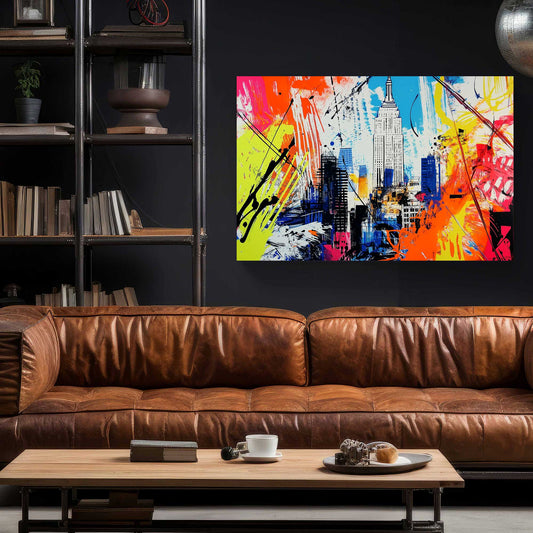 Abstract NYC #1406 Canvas Wall Art & Metal Prints