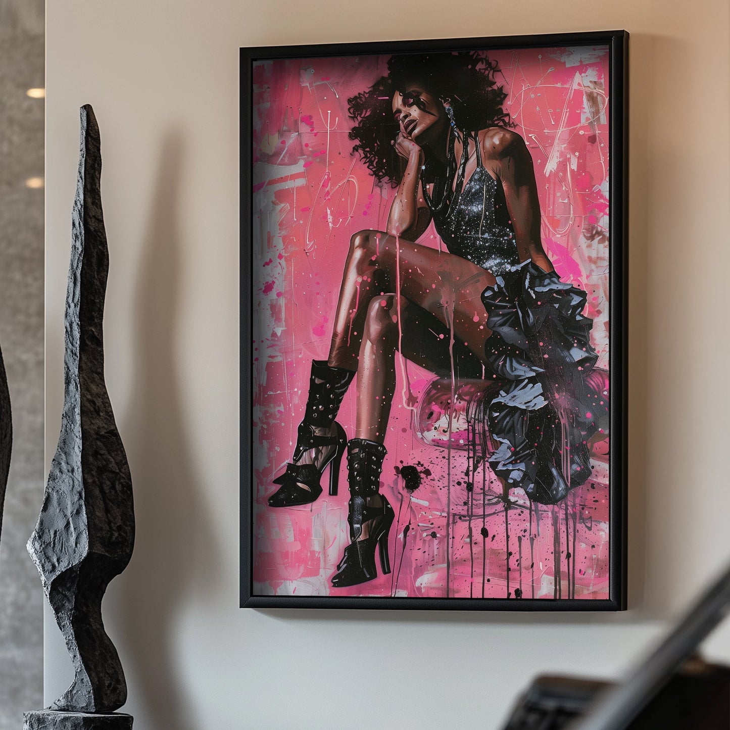 Stylish woman wall art decor