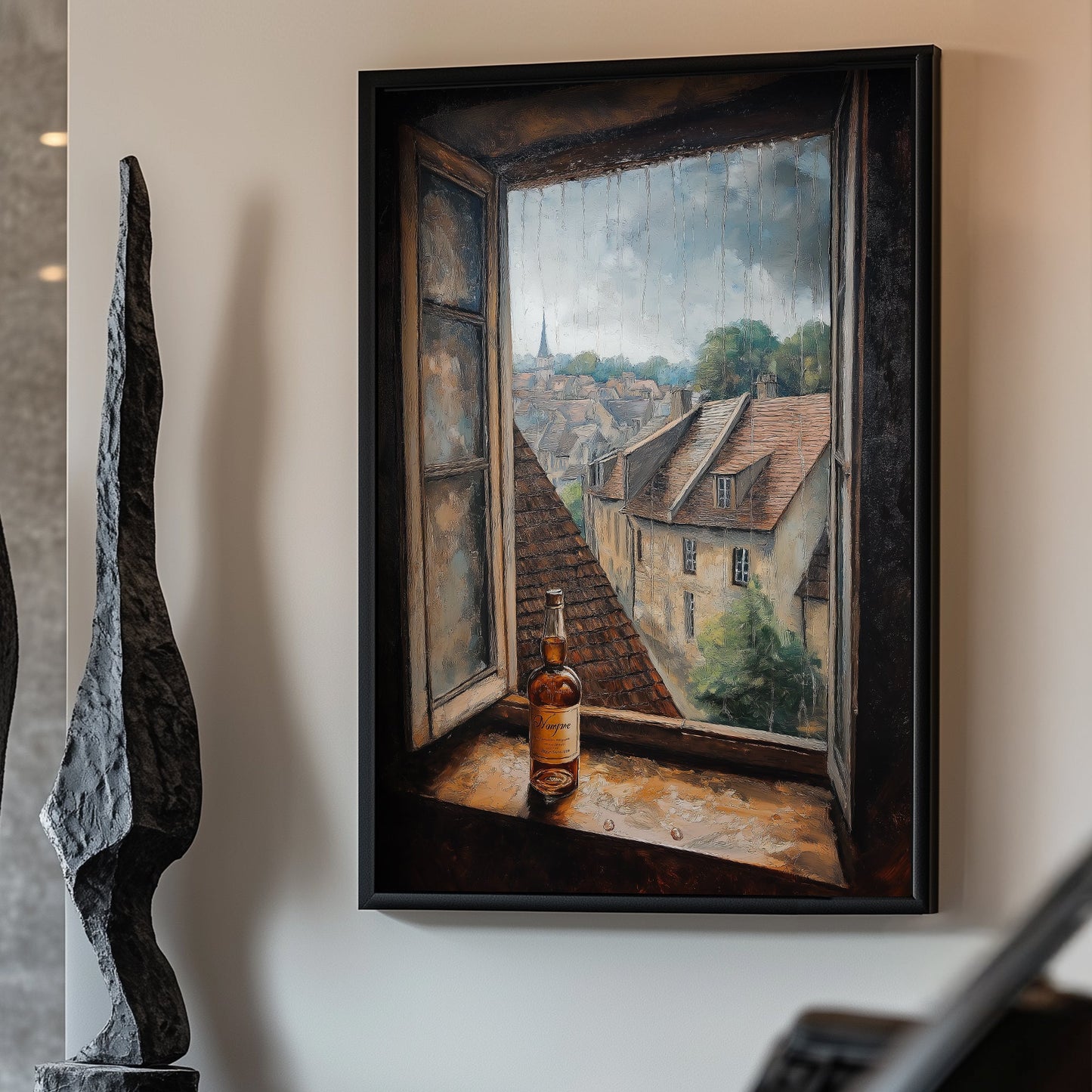 Window whiskey scene wall art decor