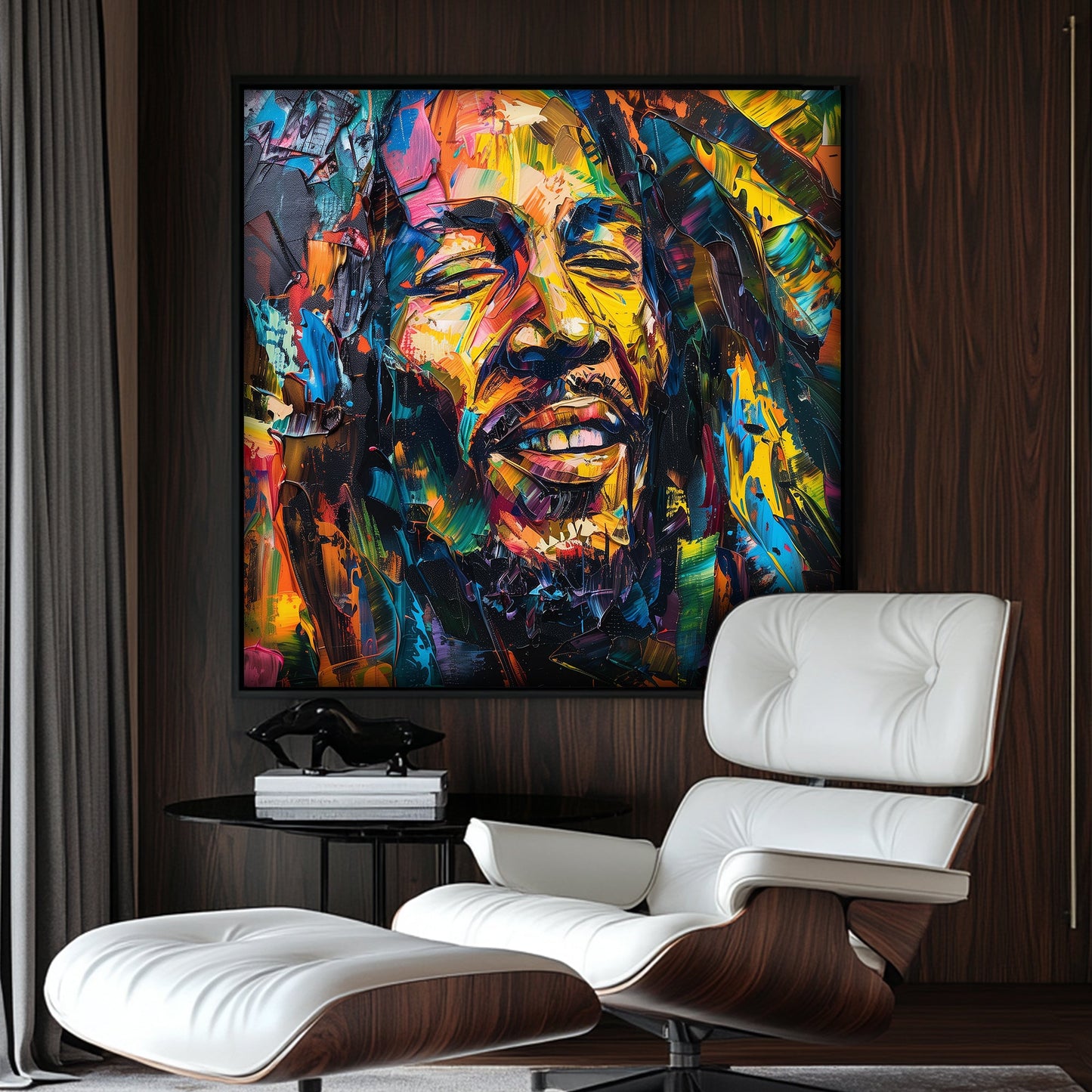 Bob Marley graffiti portrait wall art print