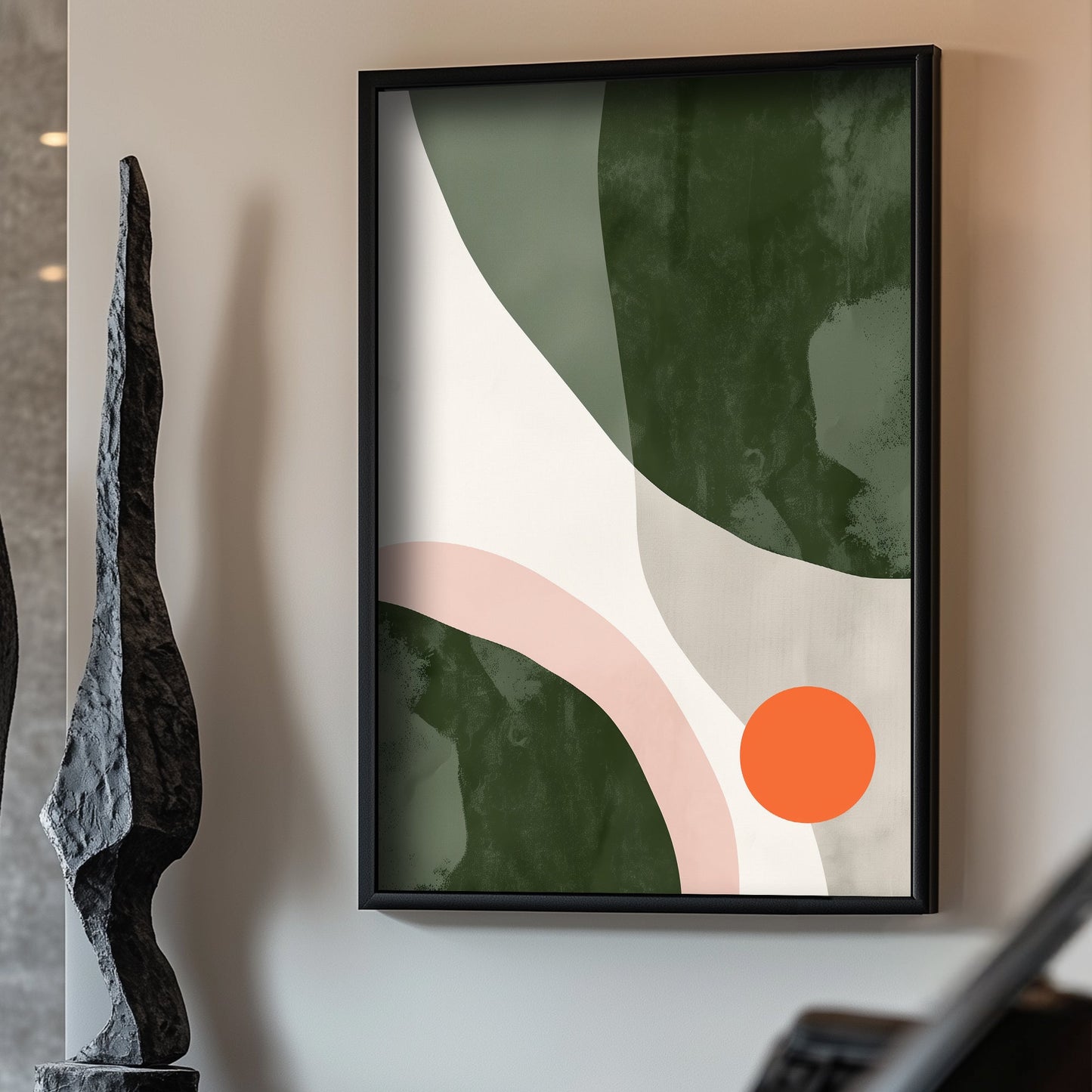 Abstract curves wall art print