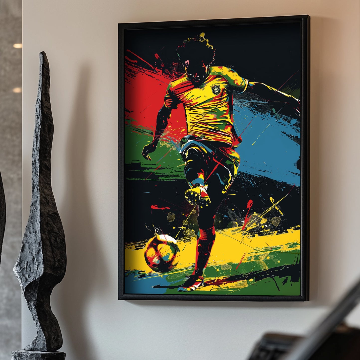 Brazil soccer player modern wall art print