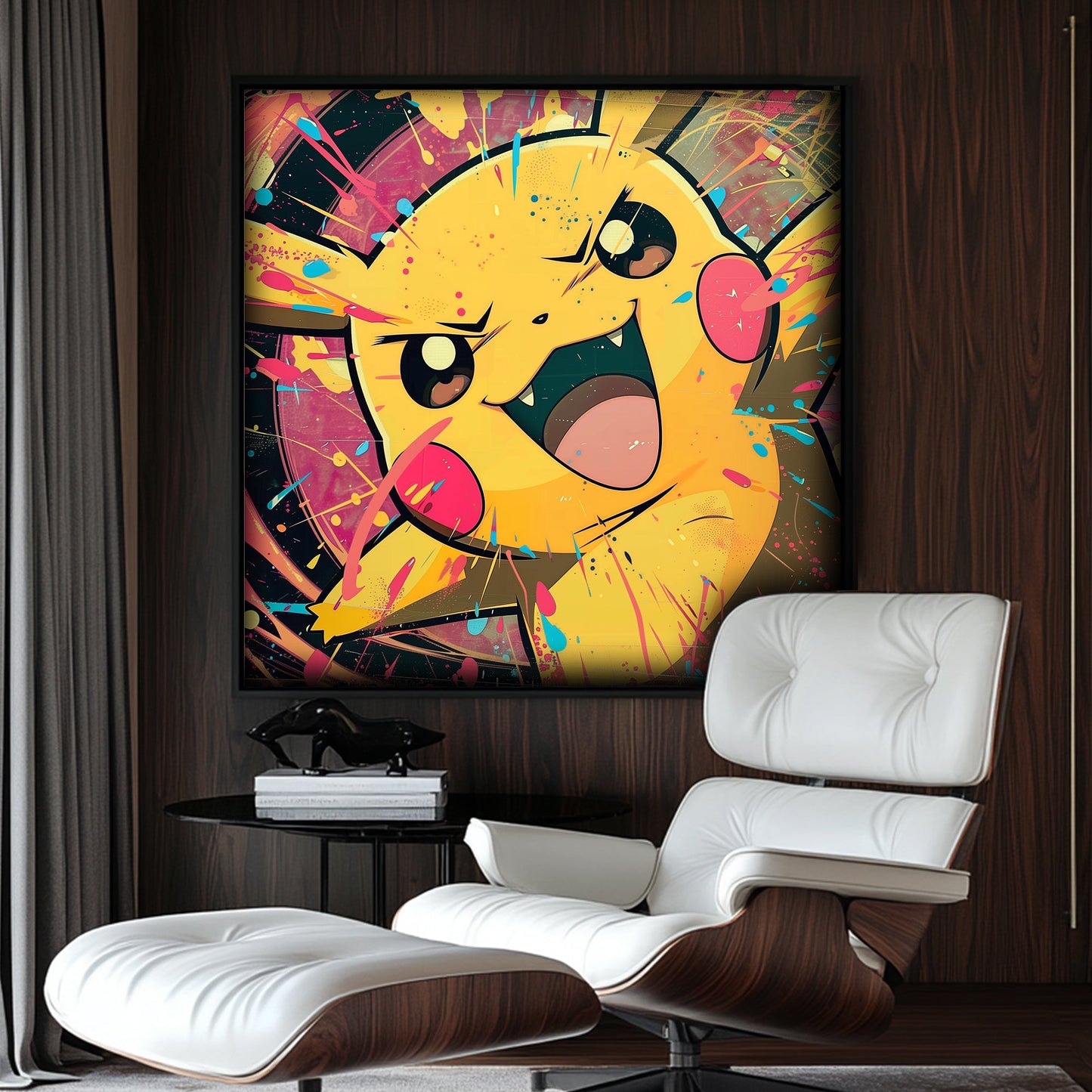 Pikachu from Pokemon wall art print