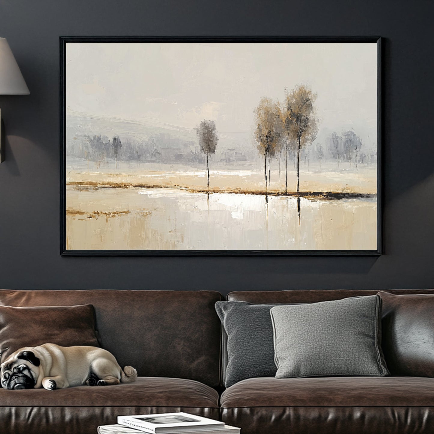 minimal landscape trees wall art