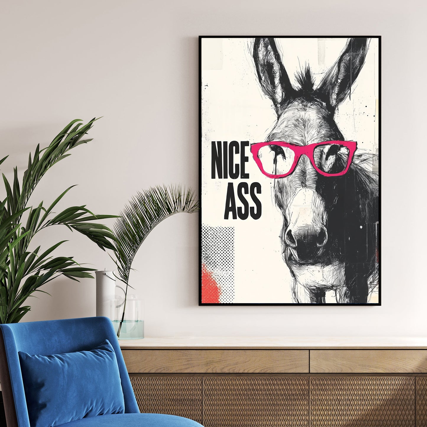 funny donkey quote wall art