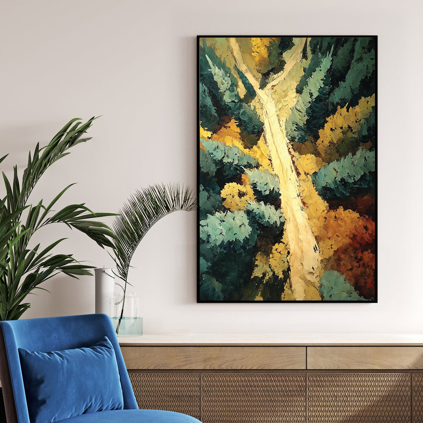 woodland canopy forest wall art