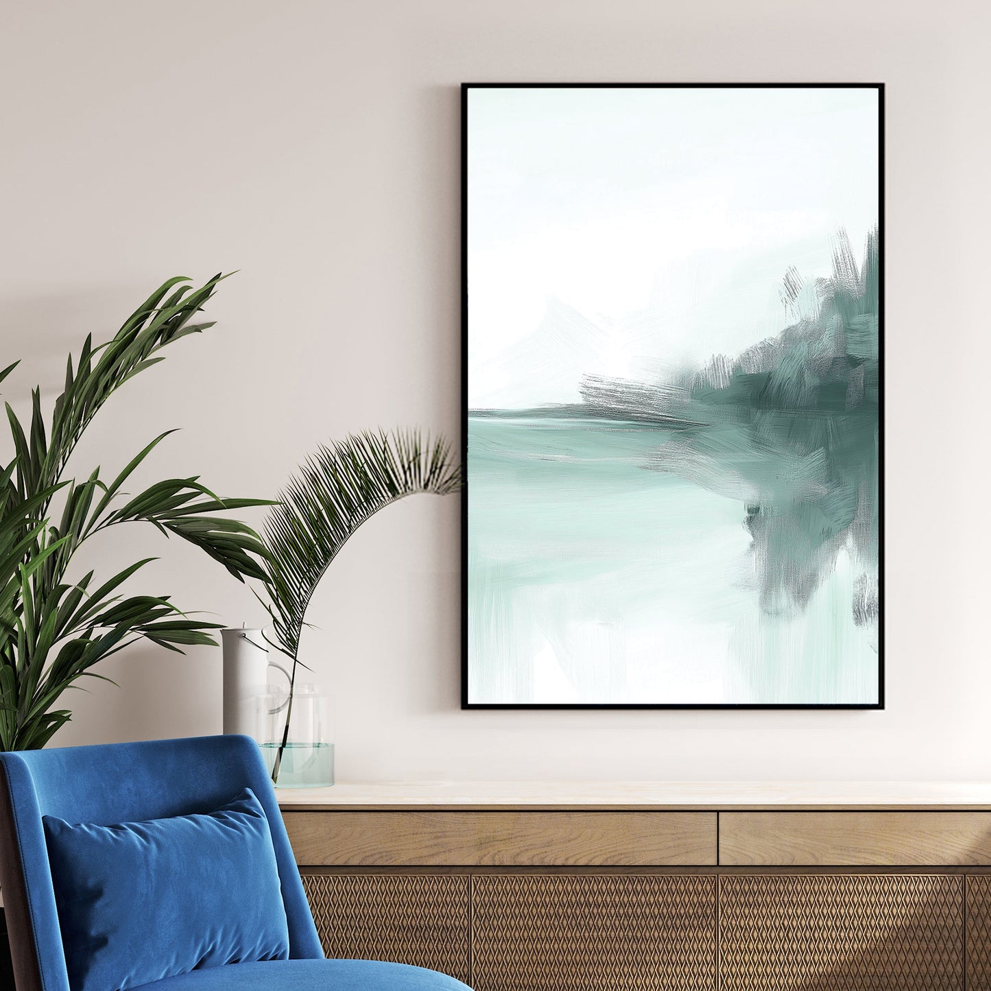 tranquil abstract landscape wall art
