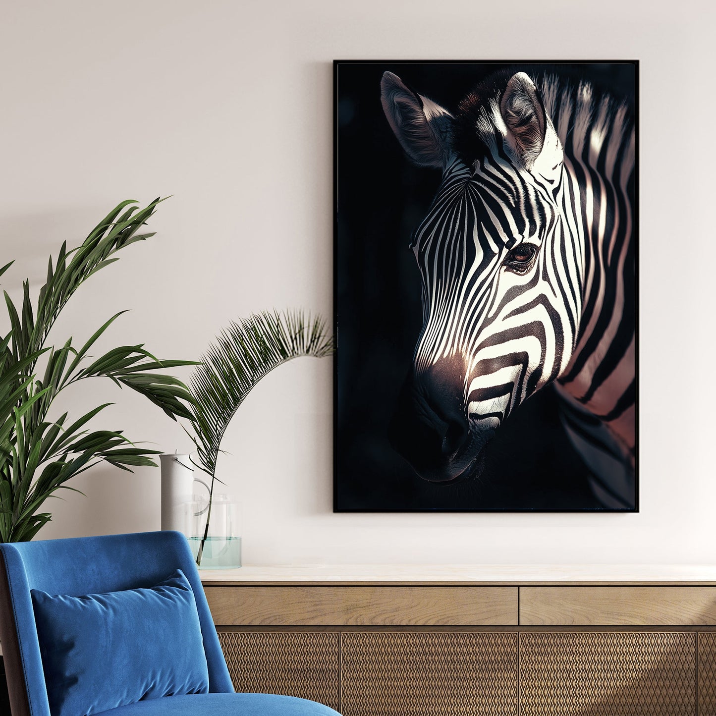 zebra close-up wall art