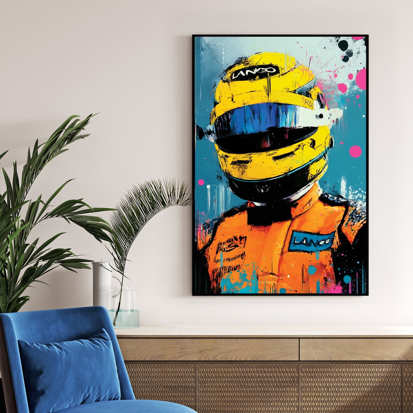 Lando Norris F1 racing driver wall art
