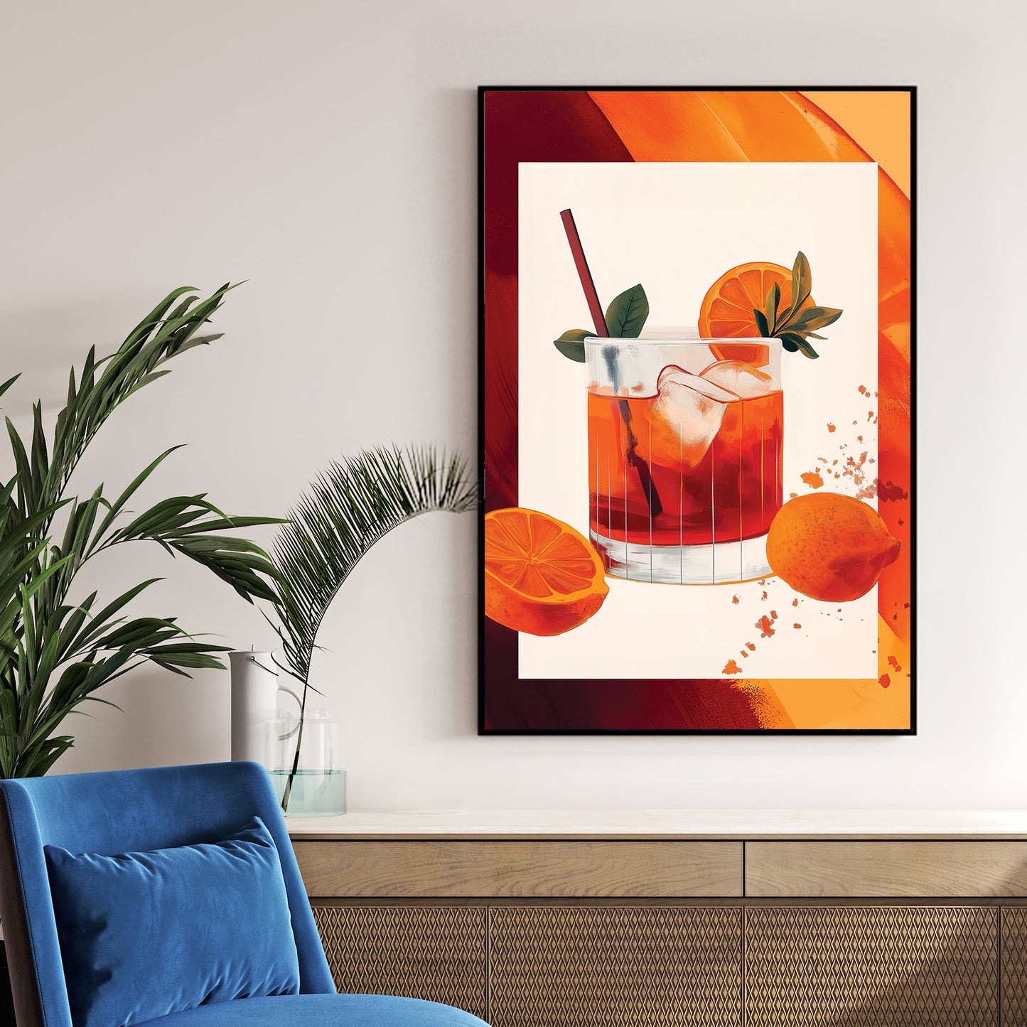 citrus cocktail wall art