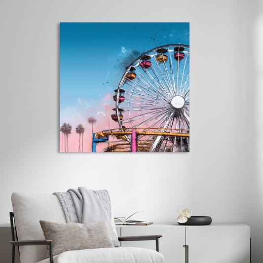 Santa Monica Pier Ferris wheel wall art