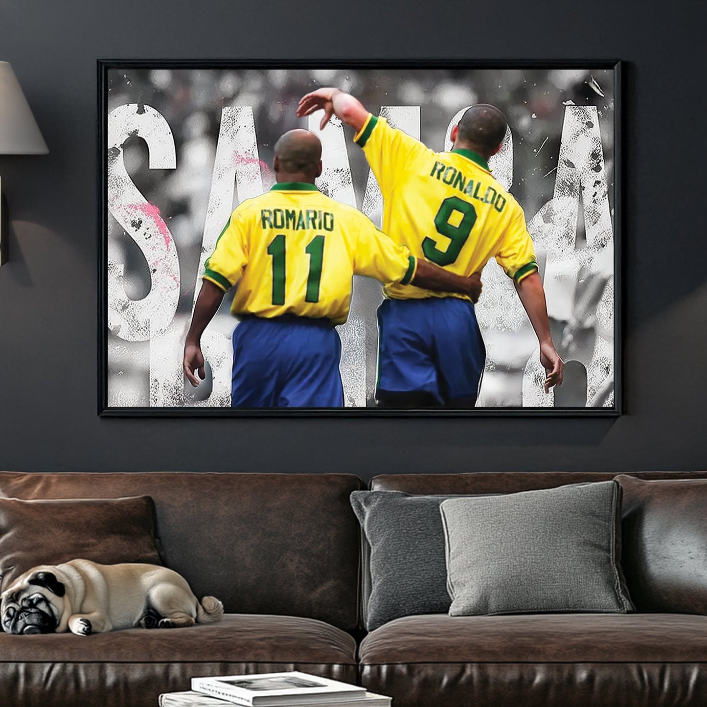 romario ronaldo brazil soccer wall art