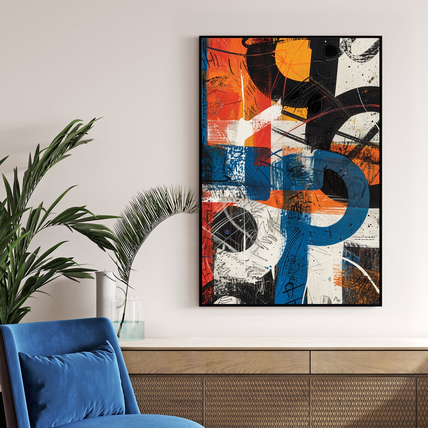 urban abstract graffiti wall art