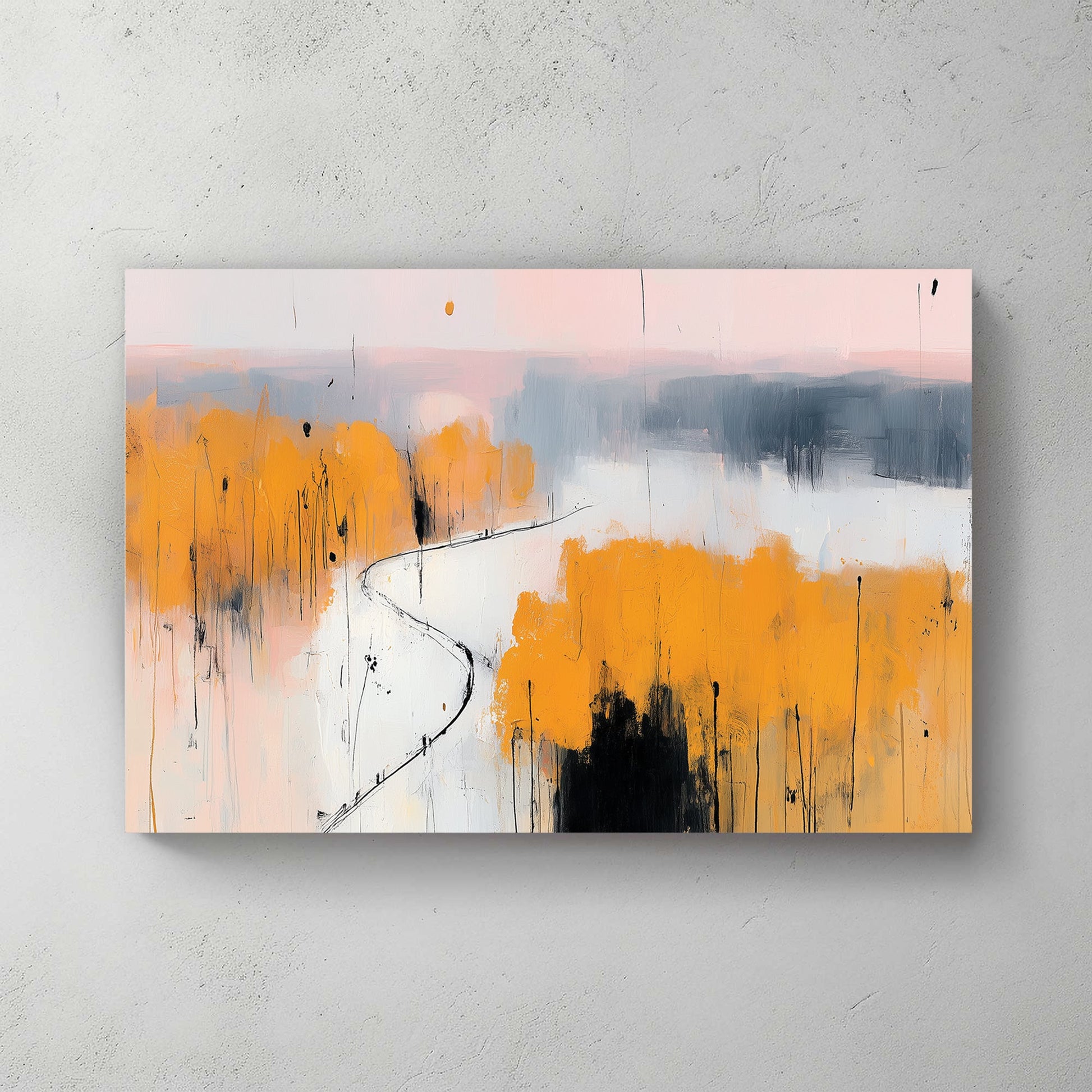 abstract autumn path landscape wall art