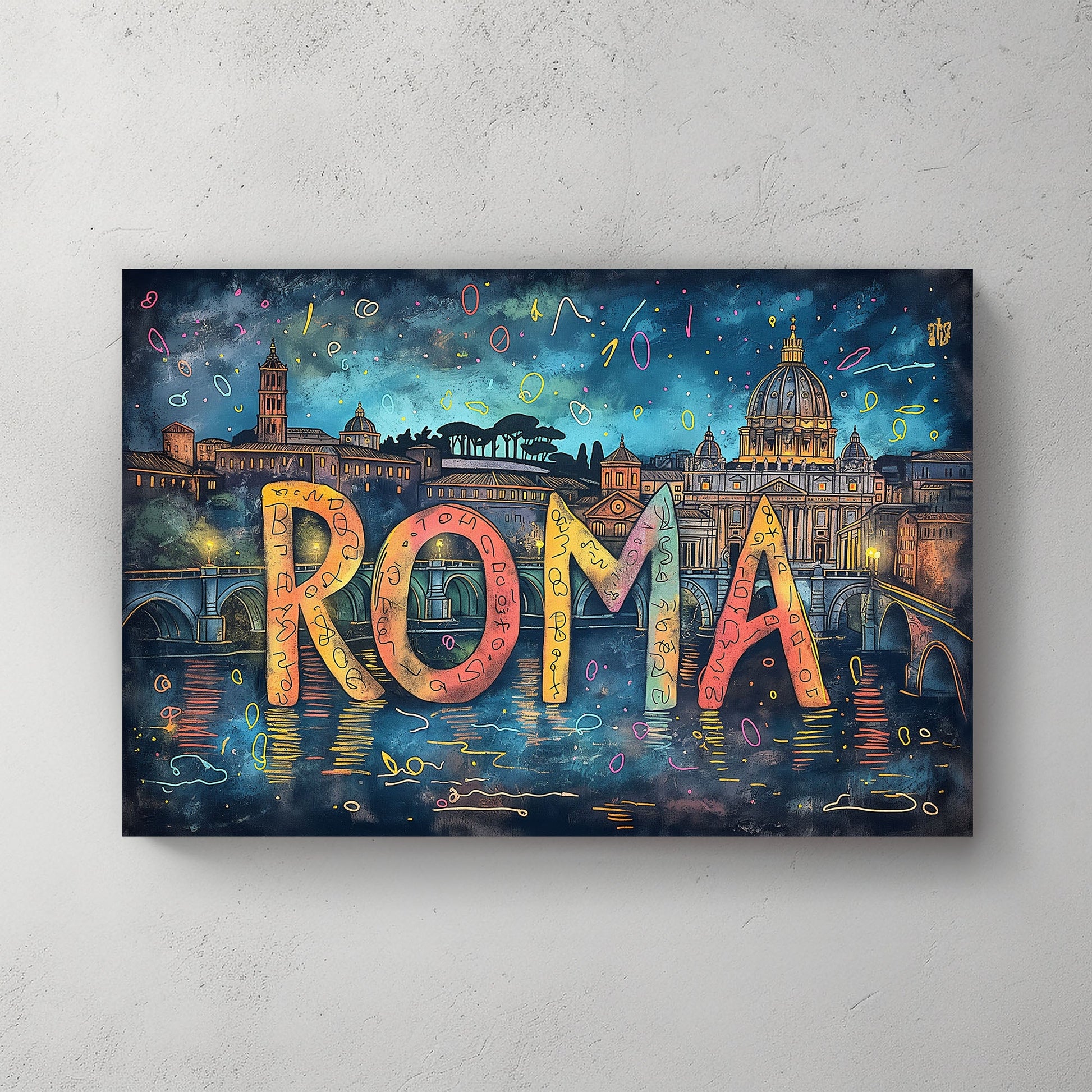 Roma Graffiti #333 Canvas Wall Art & Metal Prints