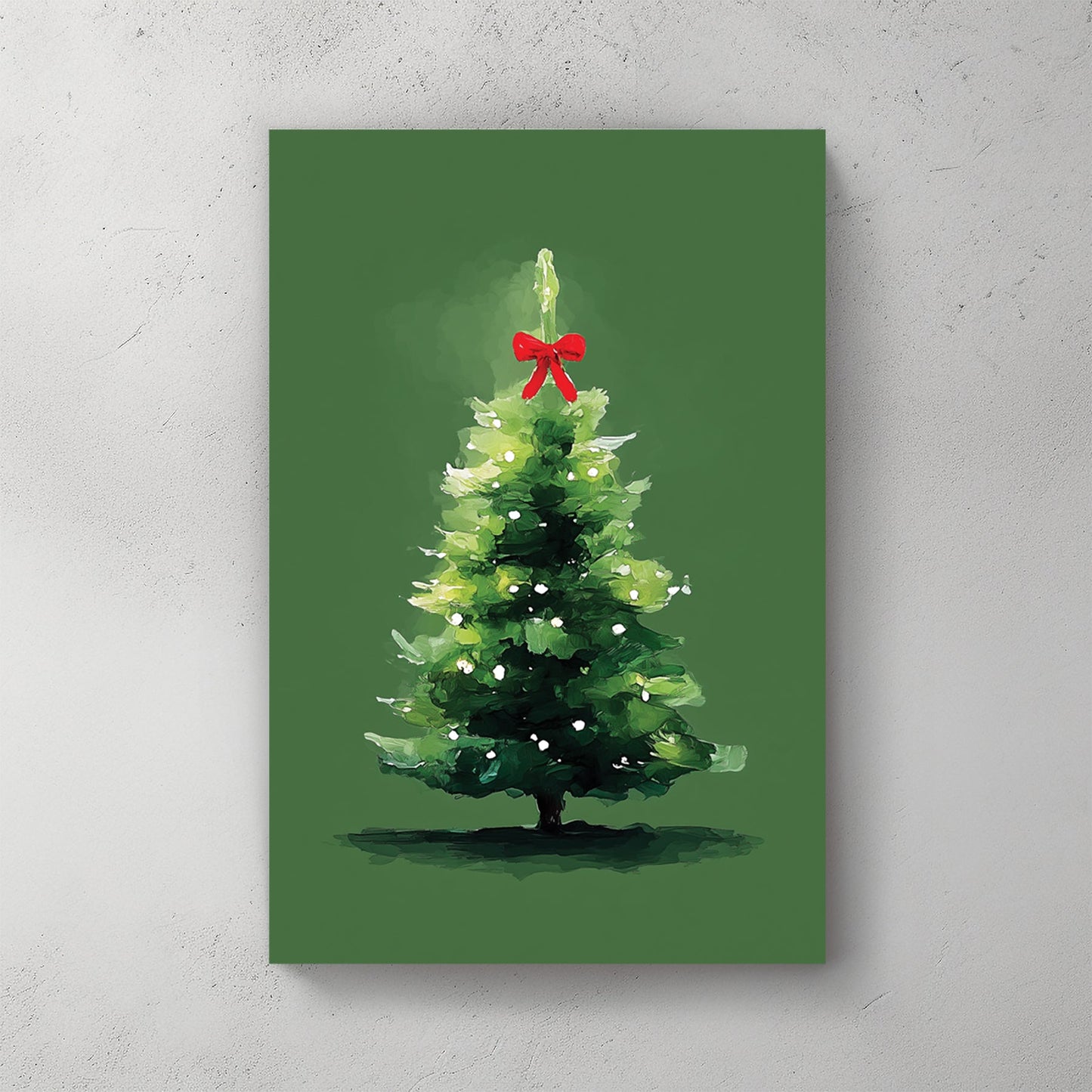 minimalist Christmas tree holiday wall art print