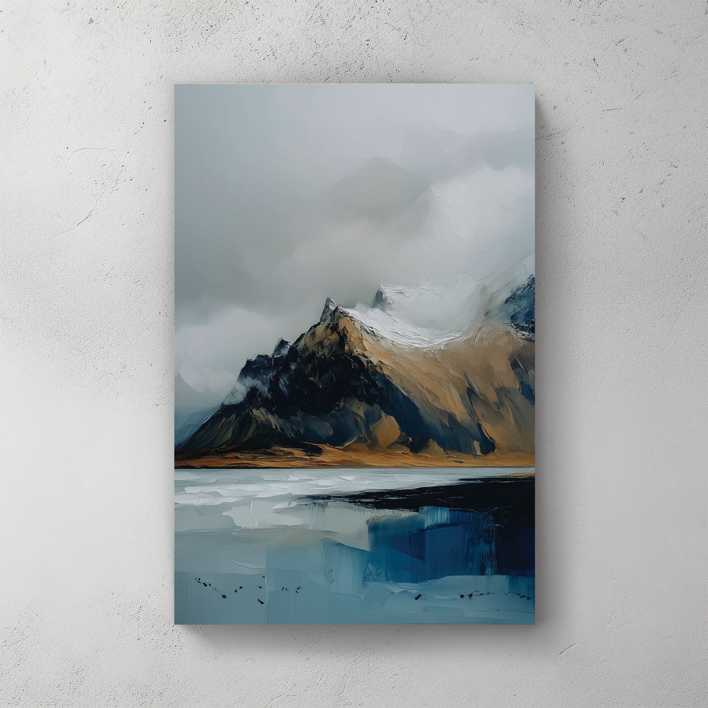misty mountain landscape wall art canvas print