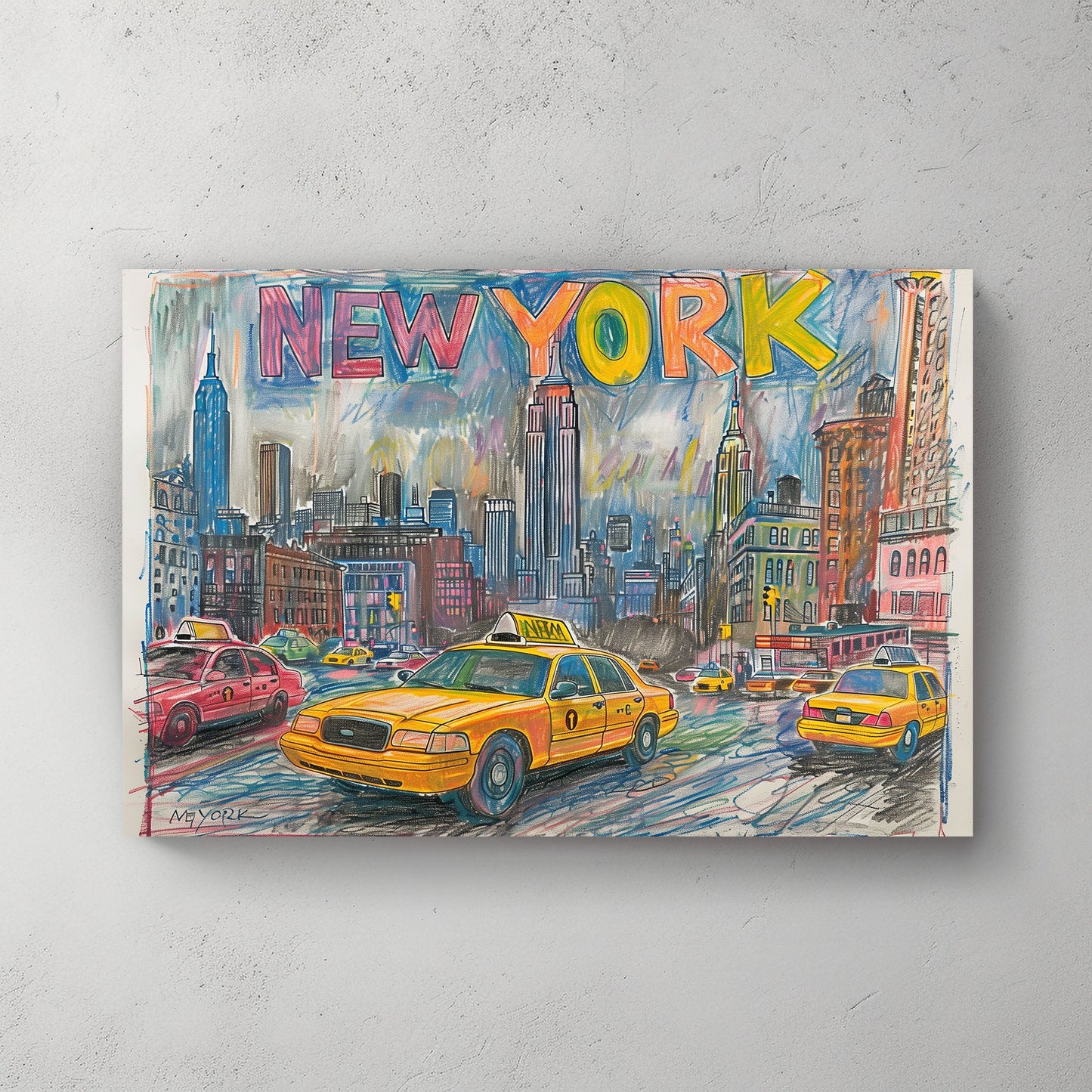 New York Graffiti #340 Canvas Wall Art & Metal Prints