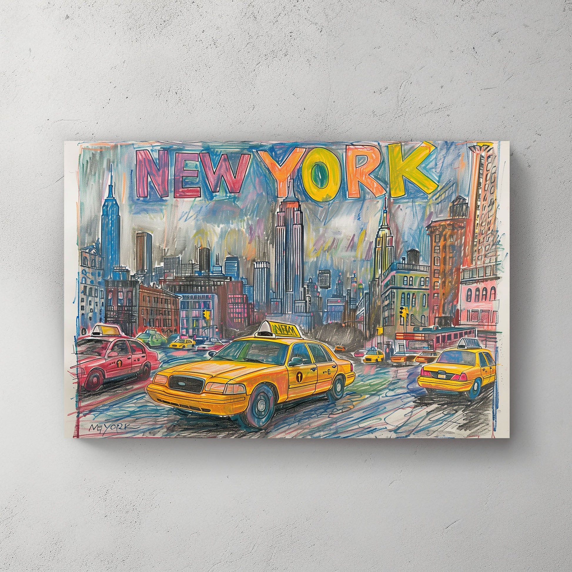 New York Graffiti #340 Canvas Wall Art & Metal Prints