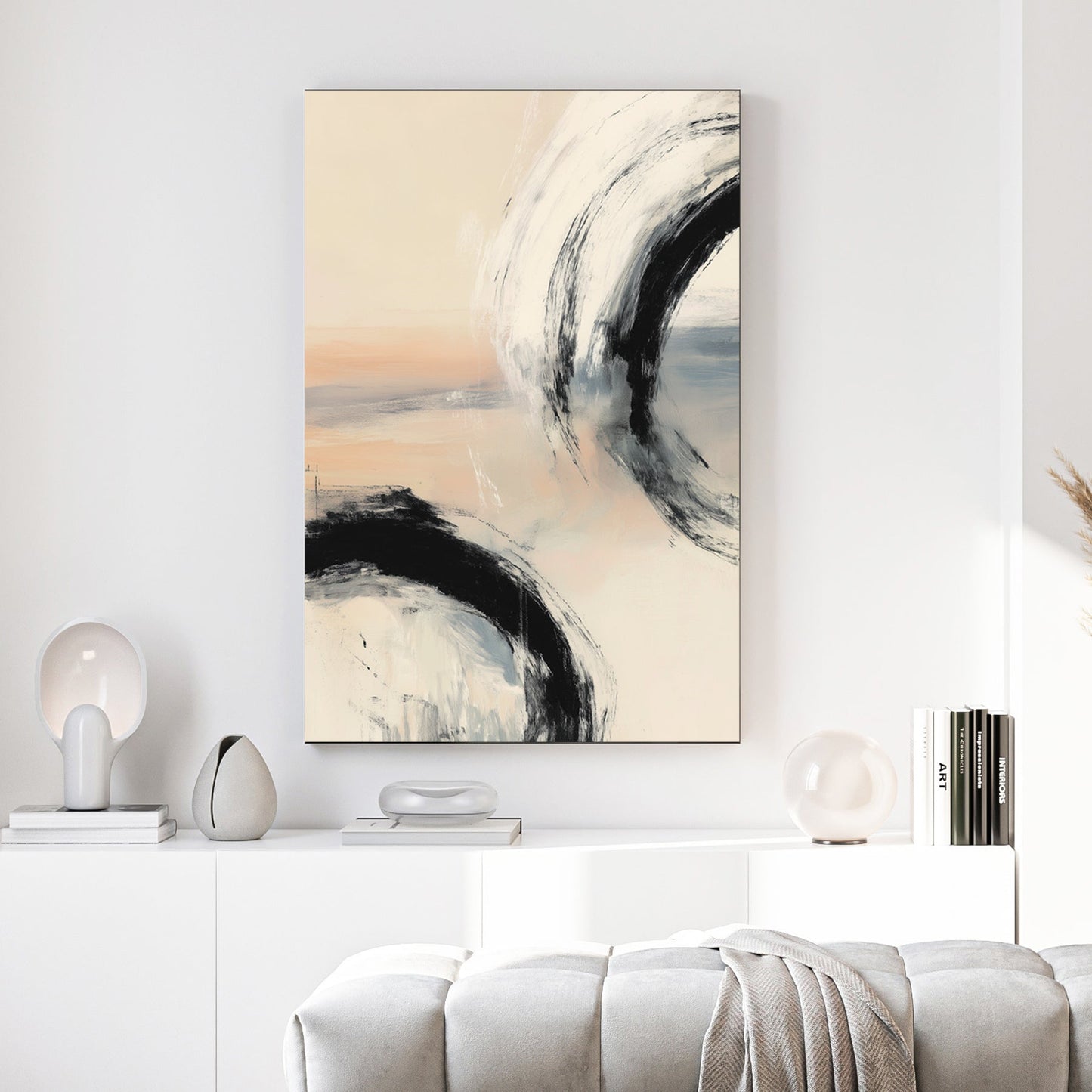 abstract modern brushstroke wall art print