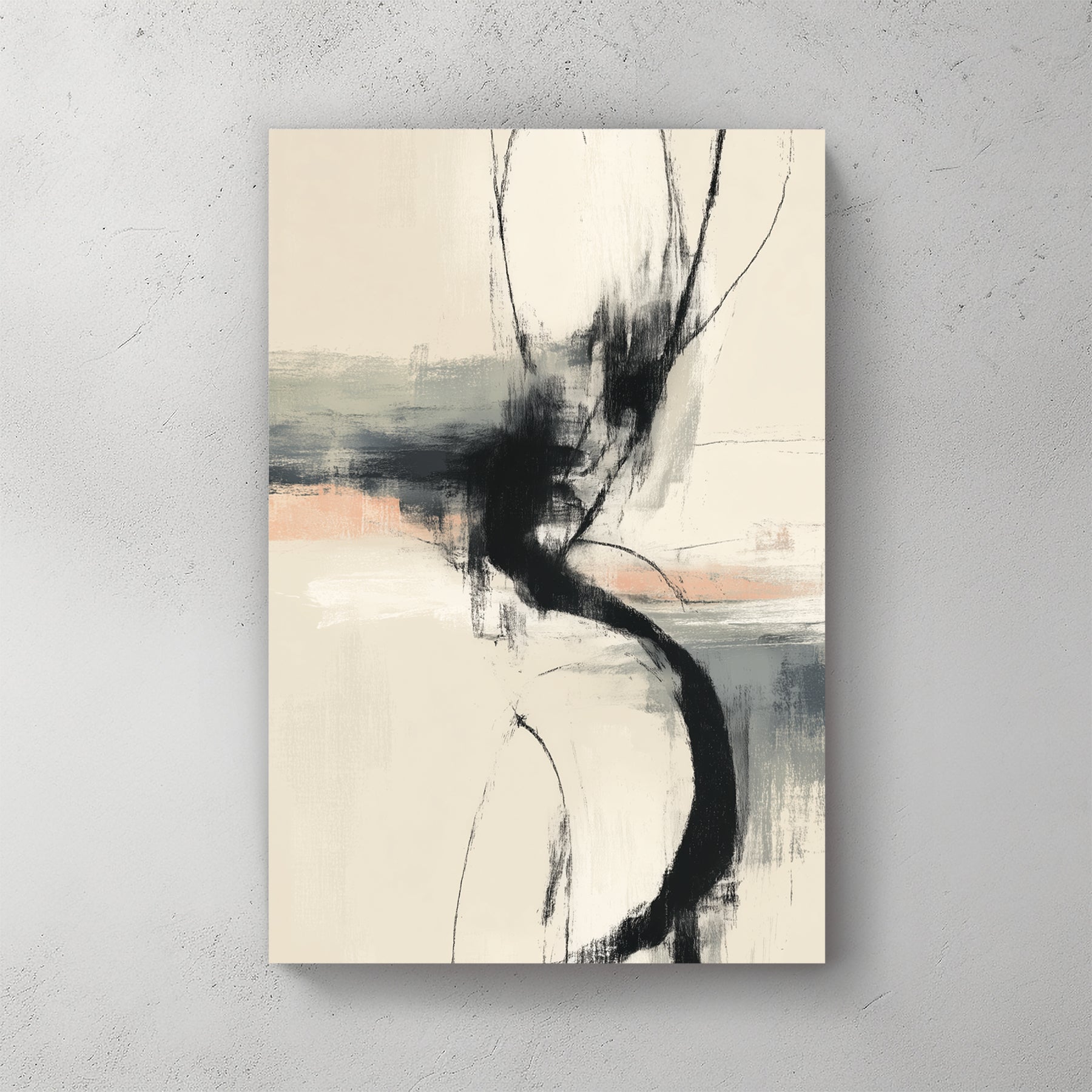 modern abstract flow minimal wall art print