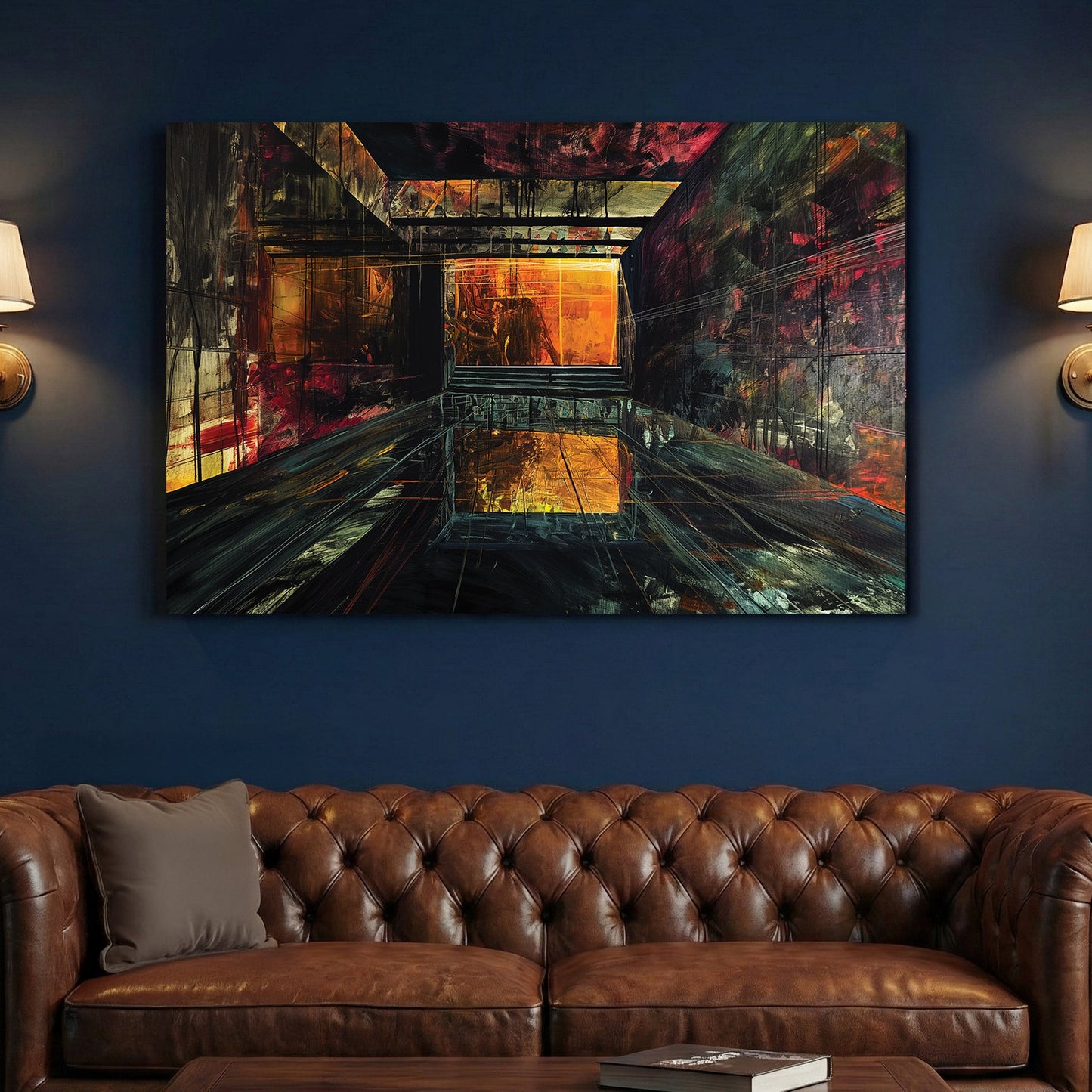 Urban industrial street art gritty wall art print