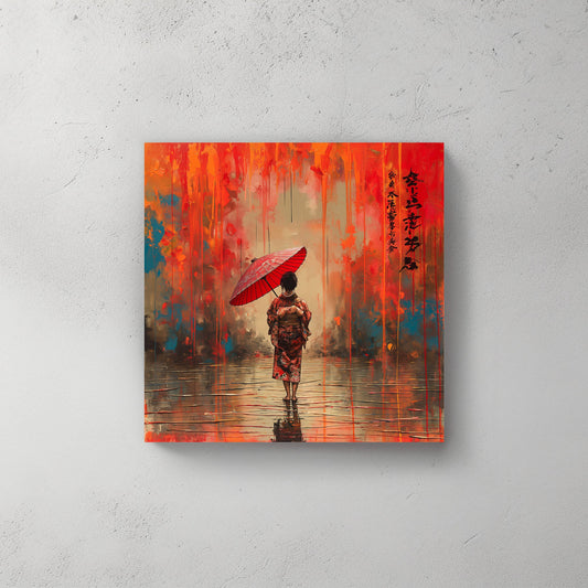 Red Views #495 Canvas Wall Art & Metal Prints