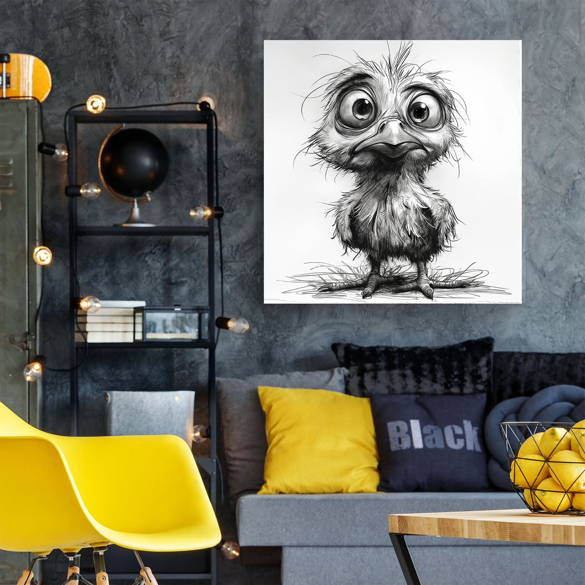 Lost Chicken #558 Canvas Wall Art & Metal Prints