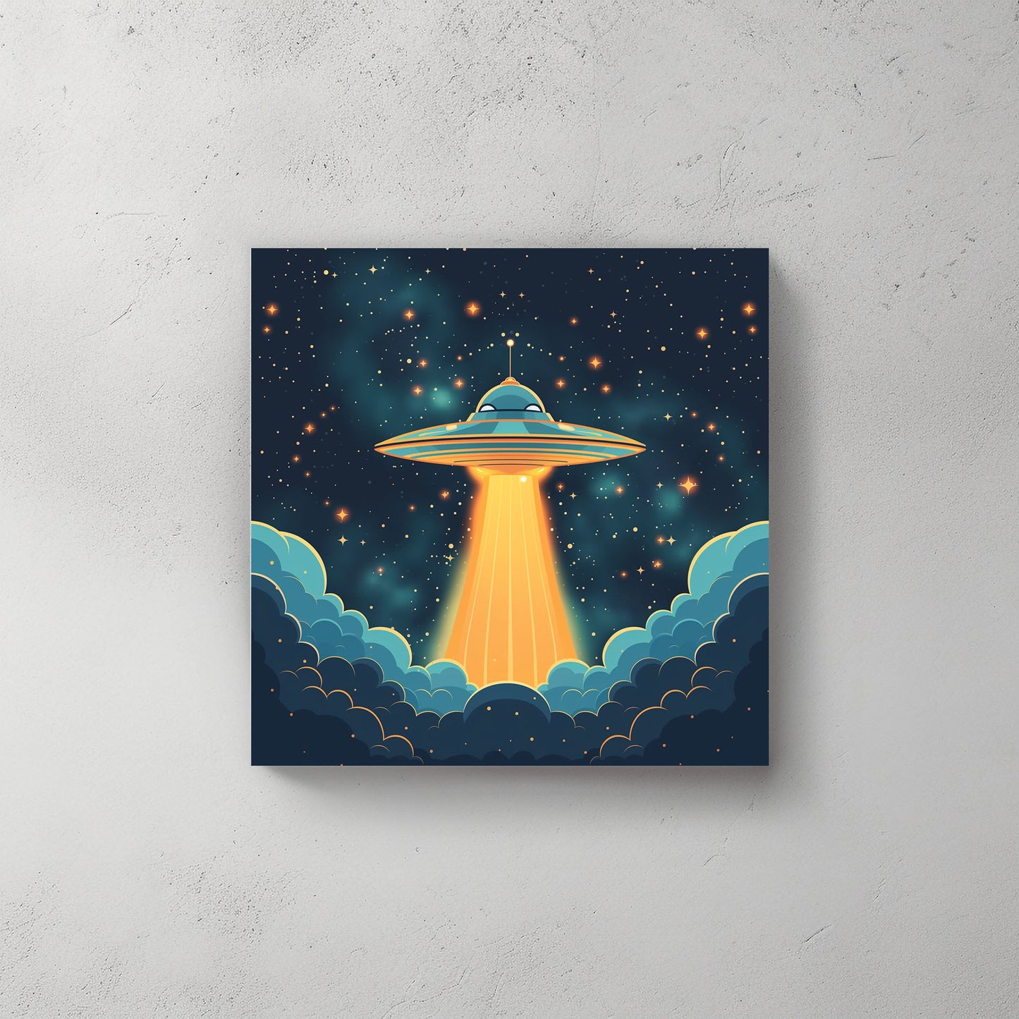 Flying Saucer #570 Canvas Wall Art & Metal Prints